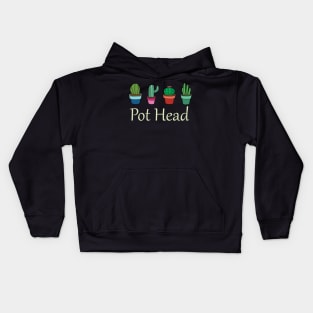 Funny Pot Head Gardener Succulent Kids Hoodie